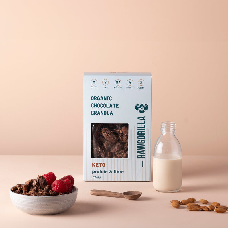 Organic Chocolate Granola Cereal Keto - 250g - RAWGORILLA