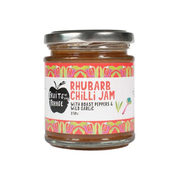 Rhubarb Chilli Jam - Fruits of the Forage - 210g