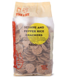 Sesame and Pepper Rice Crackers - Stock & Bite - 450g