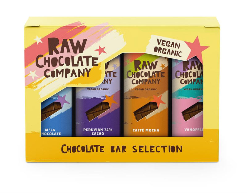 Chocolate Bar Selection Box - 270g - The Raw Chocolate Company
