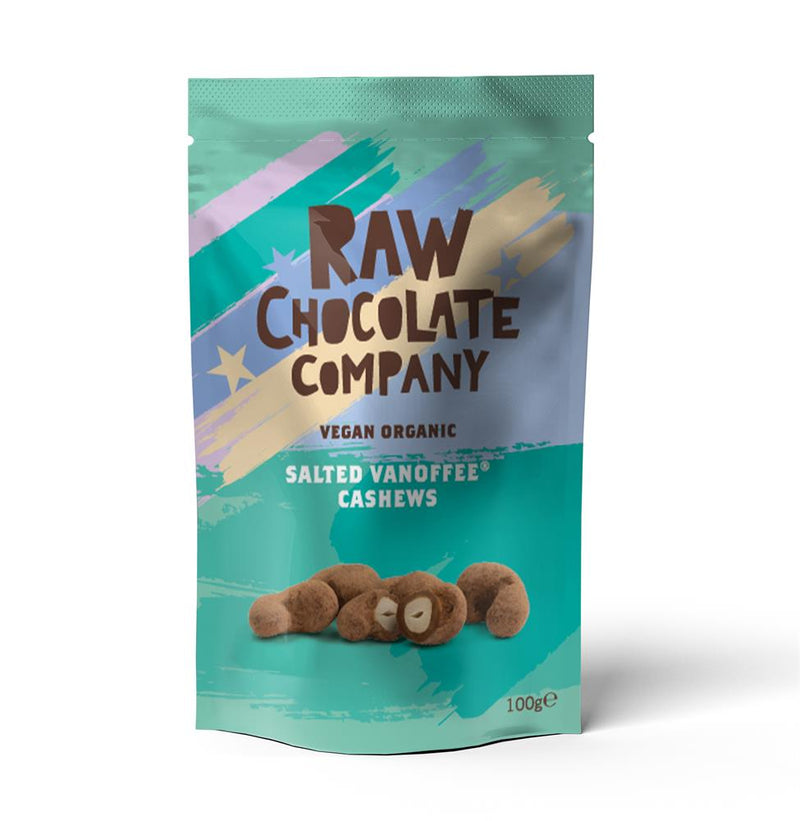 Organic Salted Vanoffee Cashews - 100g - Raw Chocolate Company