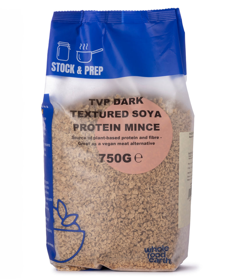 TVP Dunkles texturiertes Sojaprotein-Hackfleisch – Brühe &amp; Zubereitung – 1 kg