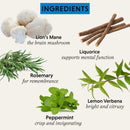 Ingredients of the Herbtender Organic Herbal Tea-Pure Focus