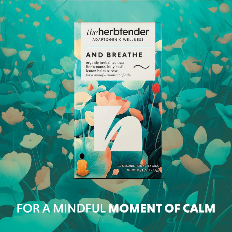 The Herbtender And Breathe Herbal Tea – calming blend with ashwagandha