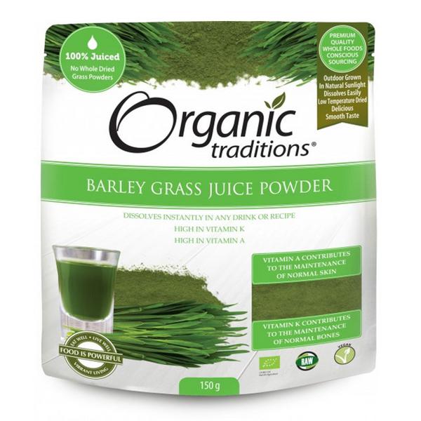 Organic Barley Grass Juice Powder - 150g - Organic Traditions