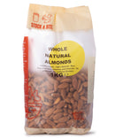 Whole Natural Almonds - Stock & Bite - 1kg