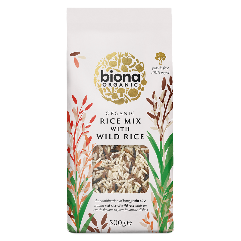Organic Wild Rice Mix (Brown,Red and Wild rice) - 500g - Biona