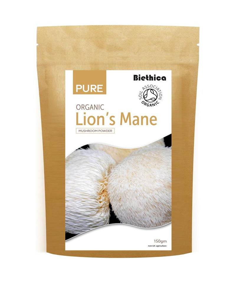 Organic Lions Mane Mushroom Powder - 150g - Biethica