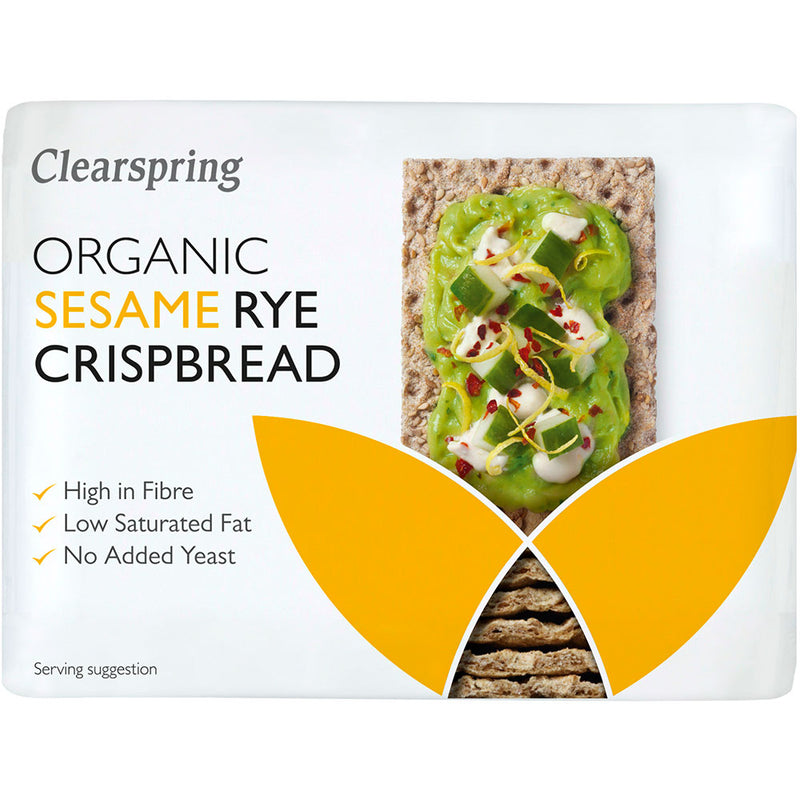 Organic Sesame Rye Crispbread - 200g - Clearspring