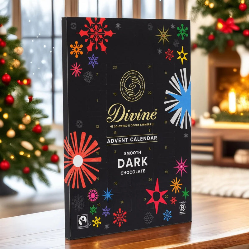 Fairtrade Dark Chocolate Advent Calendar - Divine Chocolate - 85g