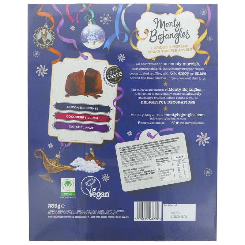 Vegan Truffle Advent Calendar - 235g - Monty Bojangles