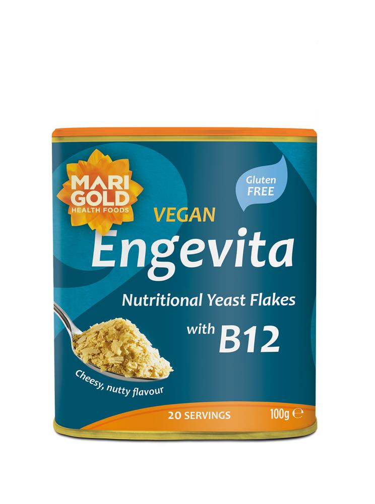Engevita Nutritional Yeast Flakes With B12 - 100g - Marigold