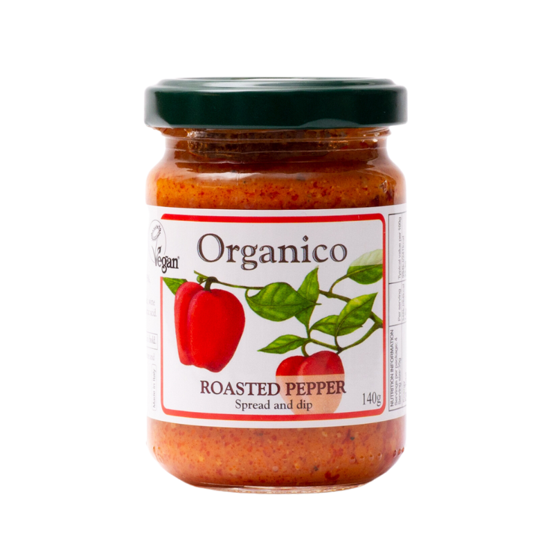 Organic Roasted Red Pepper Spread - 140g - Organico