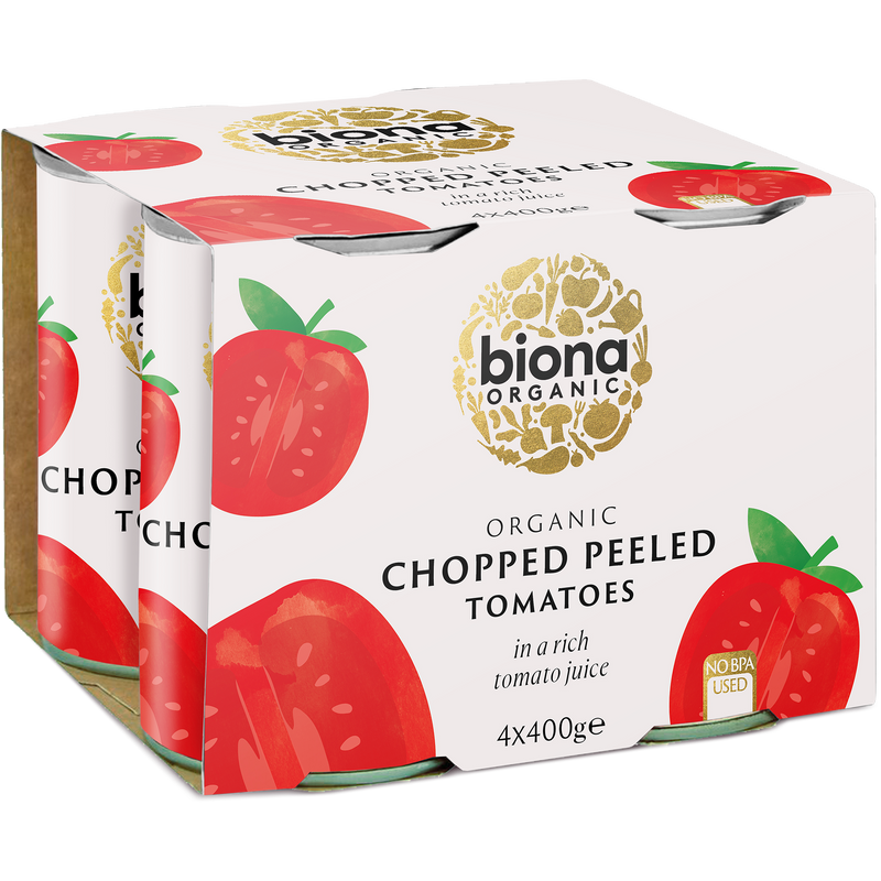 Organic Chopped Tomatoes 4-PACK - 400g - Biona