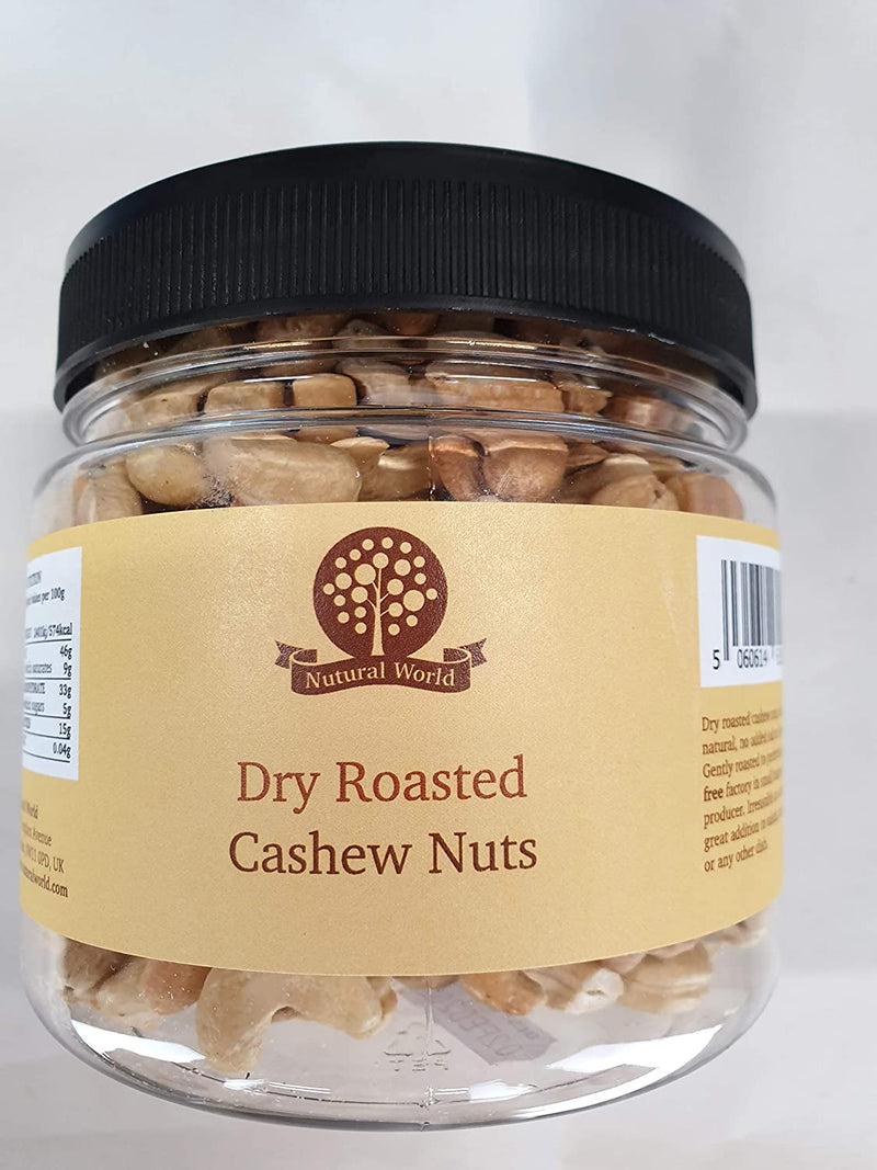 Dry Roasted Whole Cashews Unsalted - Nutural World - 500g