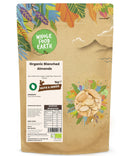 Organic Blanched Almonds | Raw | GMO Free | Vegan | High Fibre | Source of Protein - Wholefood Earth® - 5060470142674