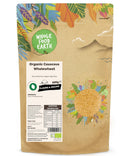 Organic Couscous Wholewheat | Raw | GMO Free | Vegan | High Fibre - Wholefood Earth® - 5060470140168