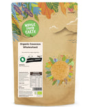 Organic Couscous Wholewheat | Raw | GMO Free | Vegan | High Fibre - Wholefood Earth® - 5060470140229
