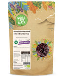 Organic Sweetened Dried Cranberries | GMO Free | Vegan | Source of Fibre - Wholefood Earth® - 5060470143152