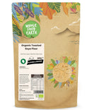 Organic Toasted Soya Flour | GMO Free | Vegan | High Fibre | High Protein - Wholefood Earth® - 5060470142292