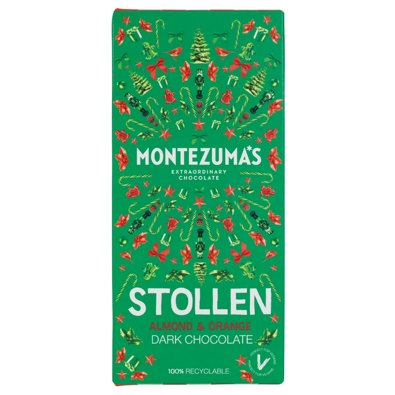 Dark Chocolate Stollen Bar - Montezuma's - 90g