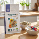 Omega Seed Mix — seeds on a yoghurt bowl