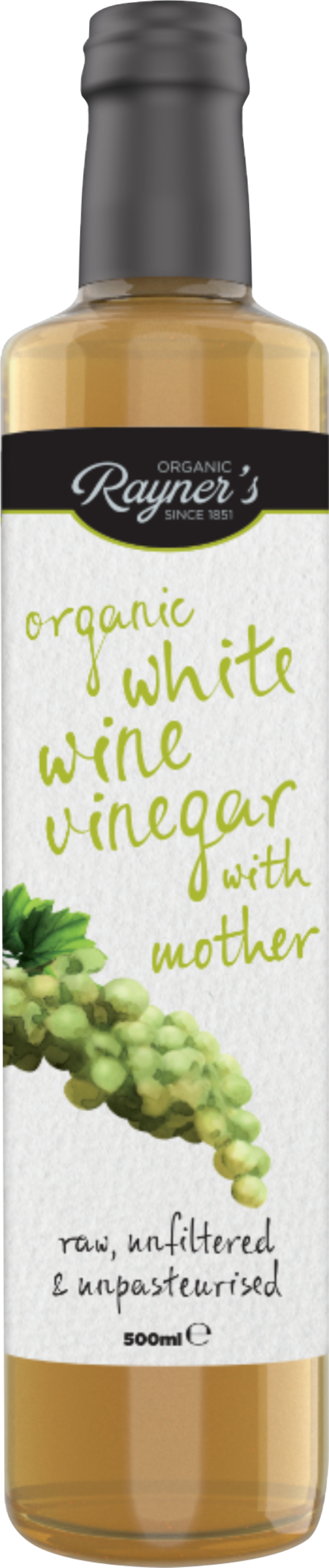 Organic White Wine Vinegar with Mother - 500ml - Rayner's