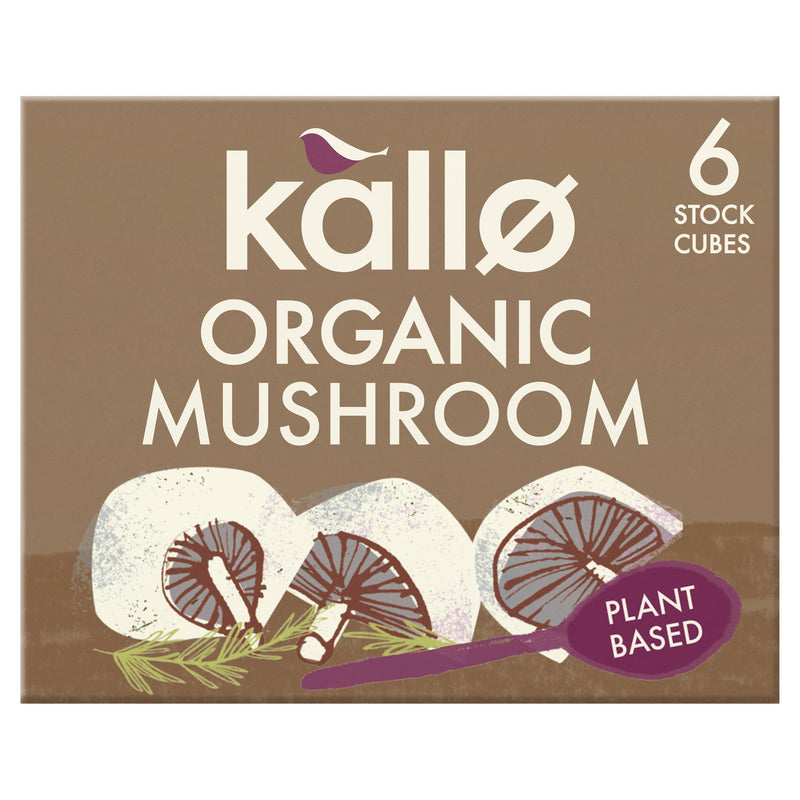 Organic Mushroom Stock Cubes - 6 Stock Cubes 66G - Kallo