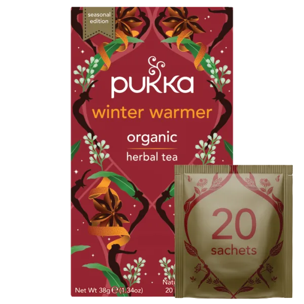 Organic Winter Warmer Herbal Tea - 20 Bags - Pukka