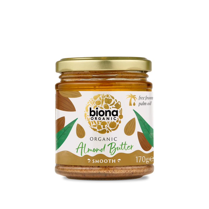 Organic Smooth Almond Butter - Biona - 170g