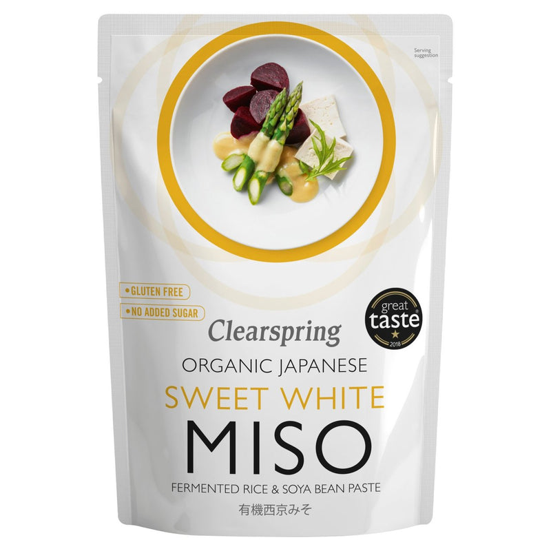 Organic Japanese Sweet White Miso Paste - 250g - Clearspring