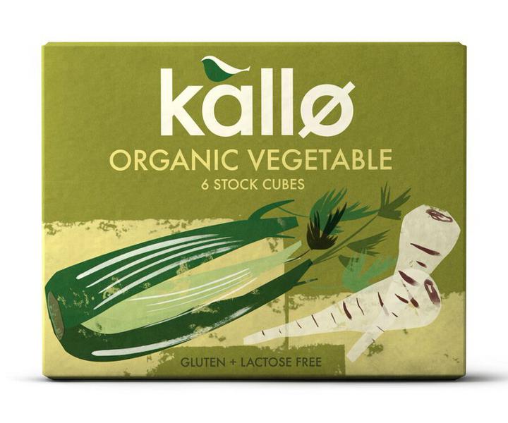 Organic Vegetable Stock Cubes - 6 Stock Cubes 66g - Kallo