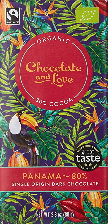 Organic 80% Dark Chocolate - 80g - Chocolate & Love