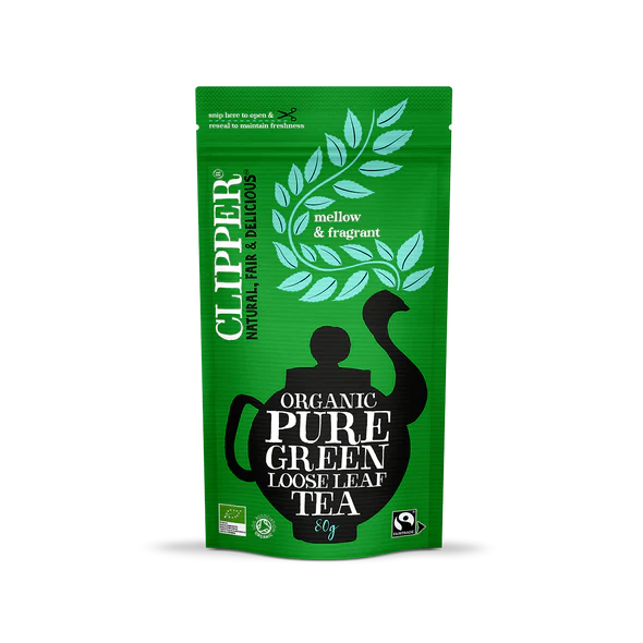 Organic Pure Green Loose Leaf Tea - 80g - Clipper