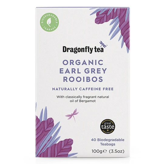 Organic Earl Grey Rooibos Tea - 40 Bags - Dragonfly Tea