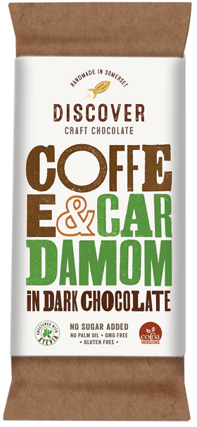 Coffee and Cardamom in Dark Chocolate - 50g - Discover Chocolate