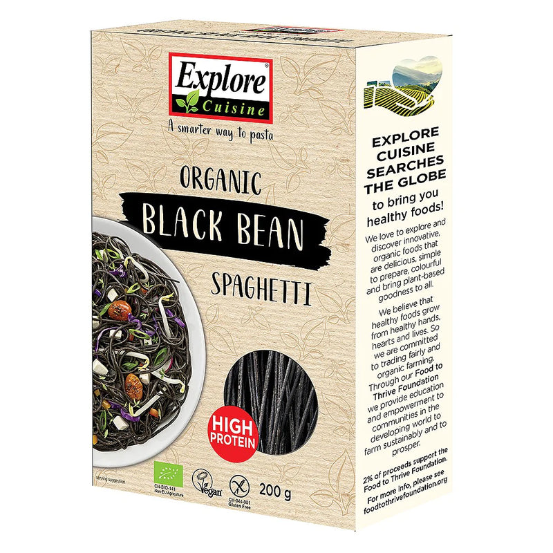 Organic Black Bean Spaghetti - Explore Cuisine - 200g