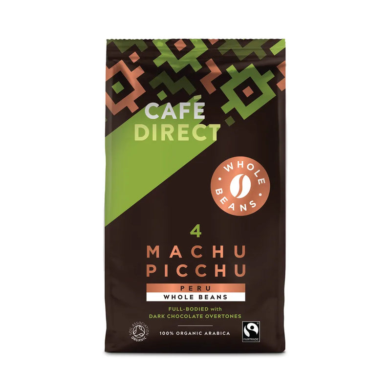Fairtrade Machu Picchu Whole Coffee Beans - 200g - CafeDirect