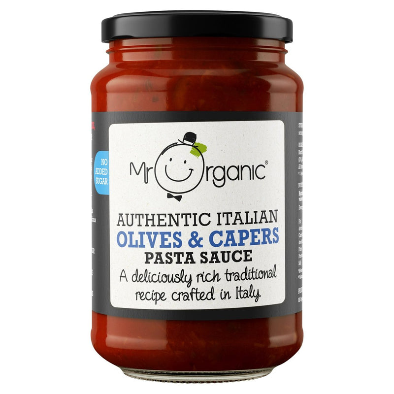 Mr Organic No Added Sugar Olives & Capers Pasta Sauce - 350g