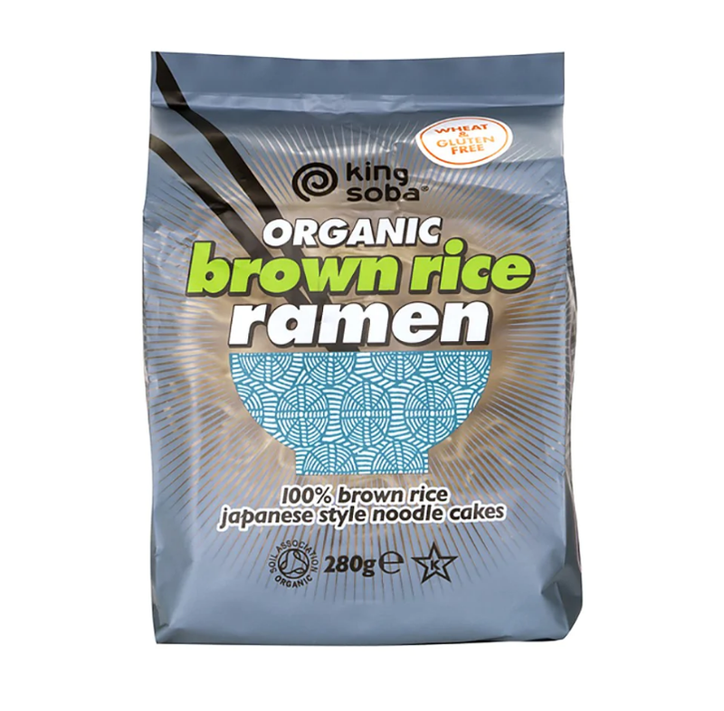 Organic Brown Rice Ramen Noodles (4 Pack)- 280g - King Soba