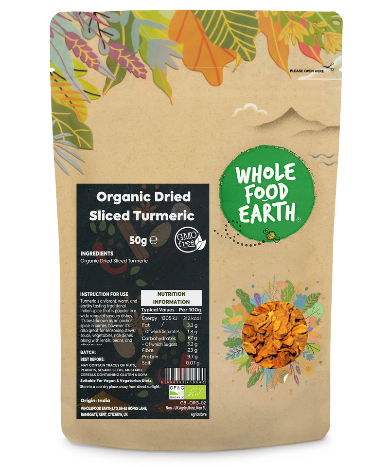Organic Turmeric Sliced & Dried