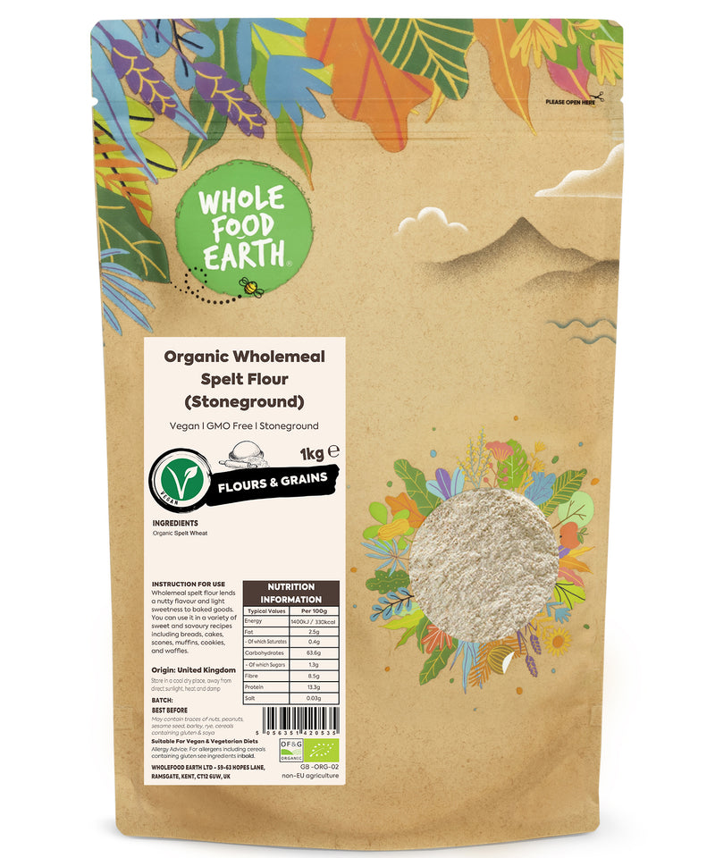 Organic Wholemeal Spelt Flour (Stoneground)