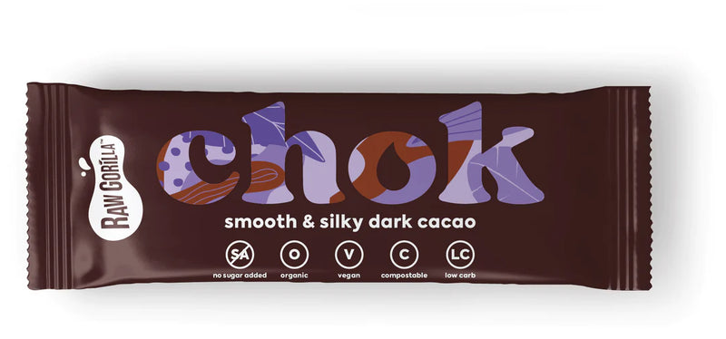 Chok Smooth & Silky Dark Cacao Bar - 35g - Raw Gorilla