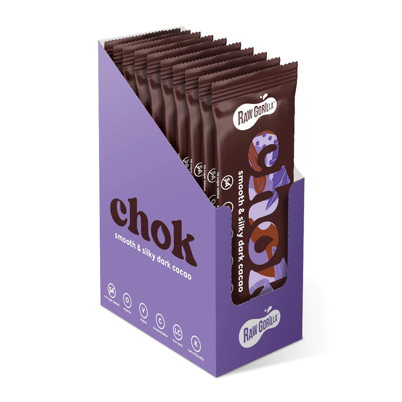 Chok Smooth & Silky Dark Cacao Bar - 35g - Raw Gorilla