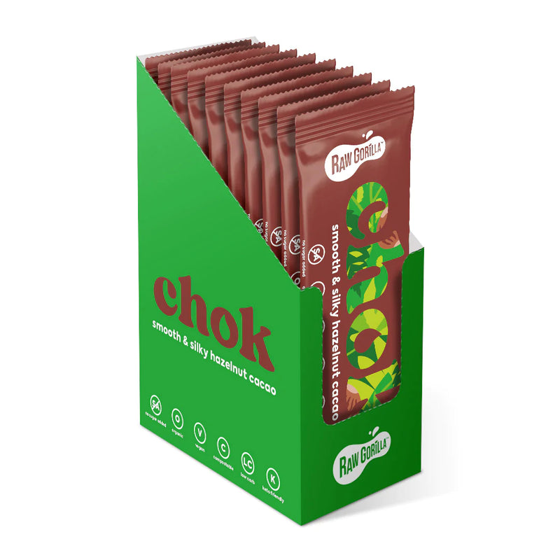 Chok Smooth & Silky Hazelnut Cacao Bar - 35g - RAWGORILLA