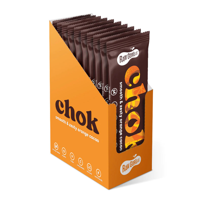 Chok Smooth & Zesty Cacao Bar - 35g - Raw Gorilla