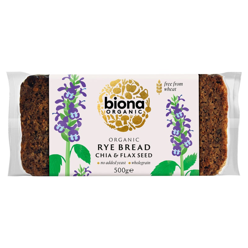 Organic Rye Bread - Chia and Flax Seed - 500g - Biona