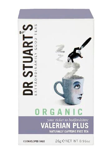 Organic Valerian Plus Teabags - 15 Bags - Dr Stuart