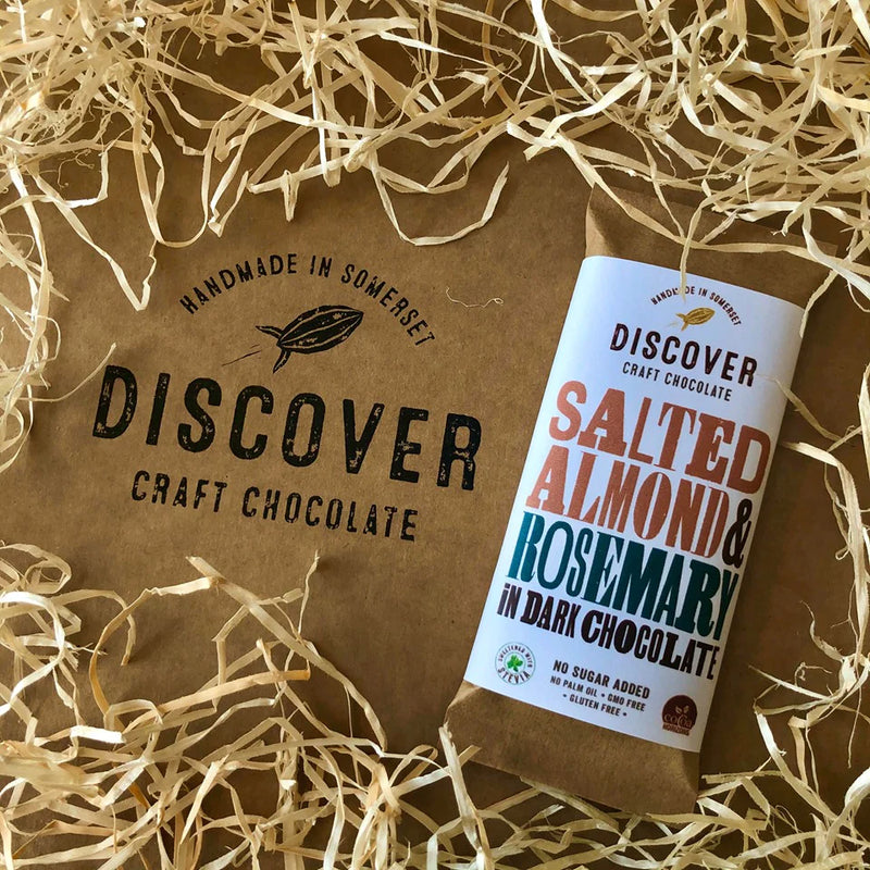 Salted Almond and Rosemary in Dark Chocolate - 50g - Discover Chocolate