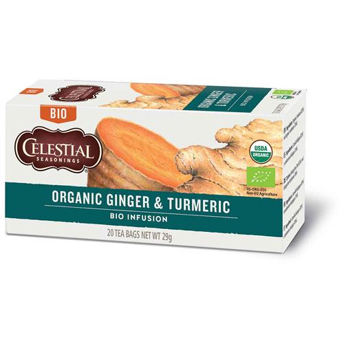 Organic Ginger and Tumeric Herb Tea - 20 Bags - Celestial
